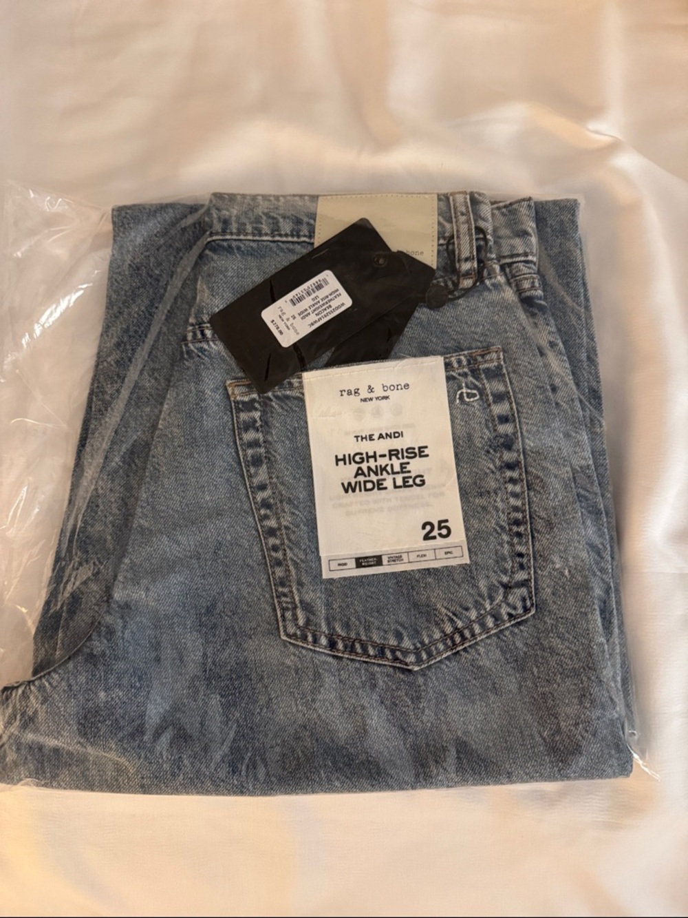 NWT - rag & bone Featherweight Andi * High Waist Ankle * Wide Leg Jeans - Picture 8 of 8